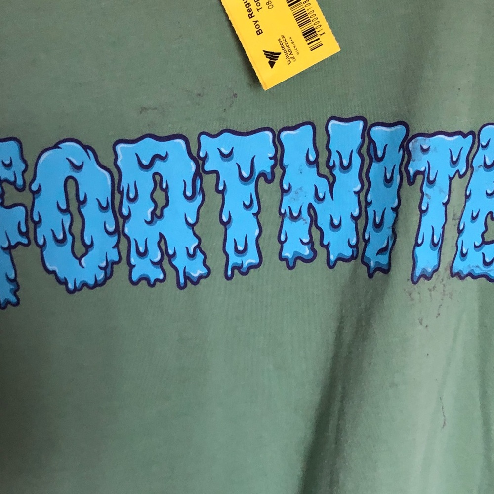 Forest Green Graphic Tee with Blue Drip Logo - Men